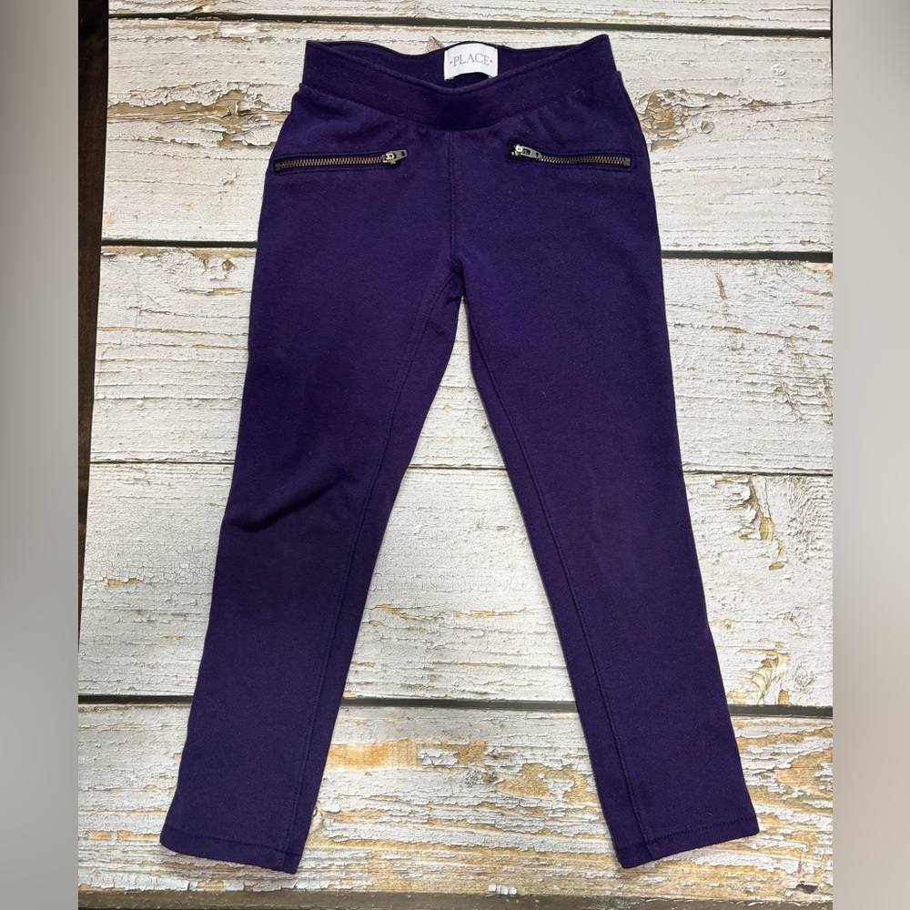 Place Deep Purple Trousers with Zipper Detail